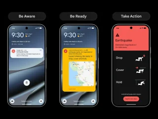 Google illustration of Android Earthquake Alerts