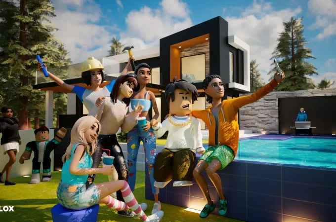 Official Roblox people connecting artwork