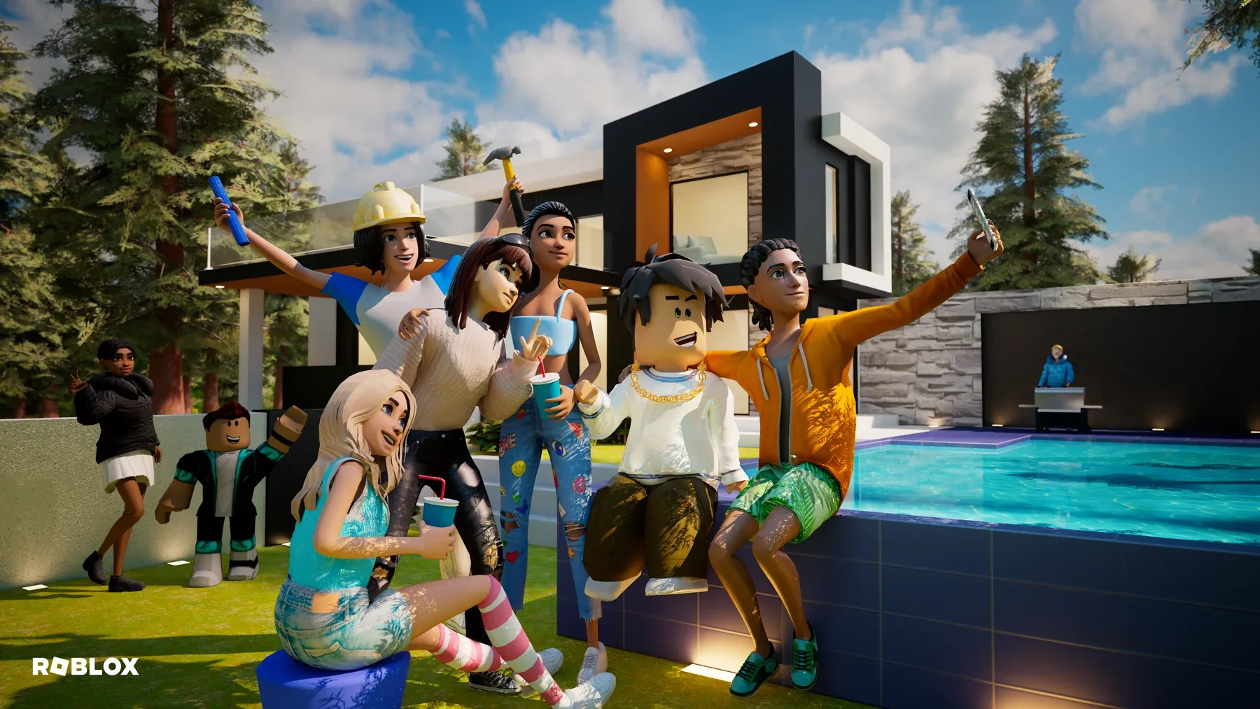Official Roblox people connecting artwork