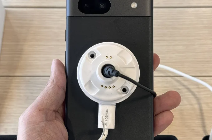 Rear view of a real Google Pixel 8a