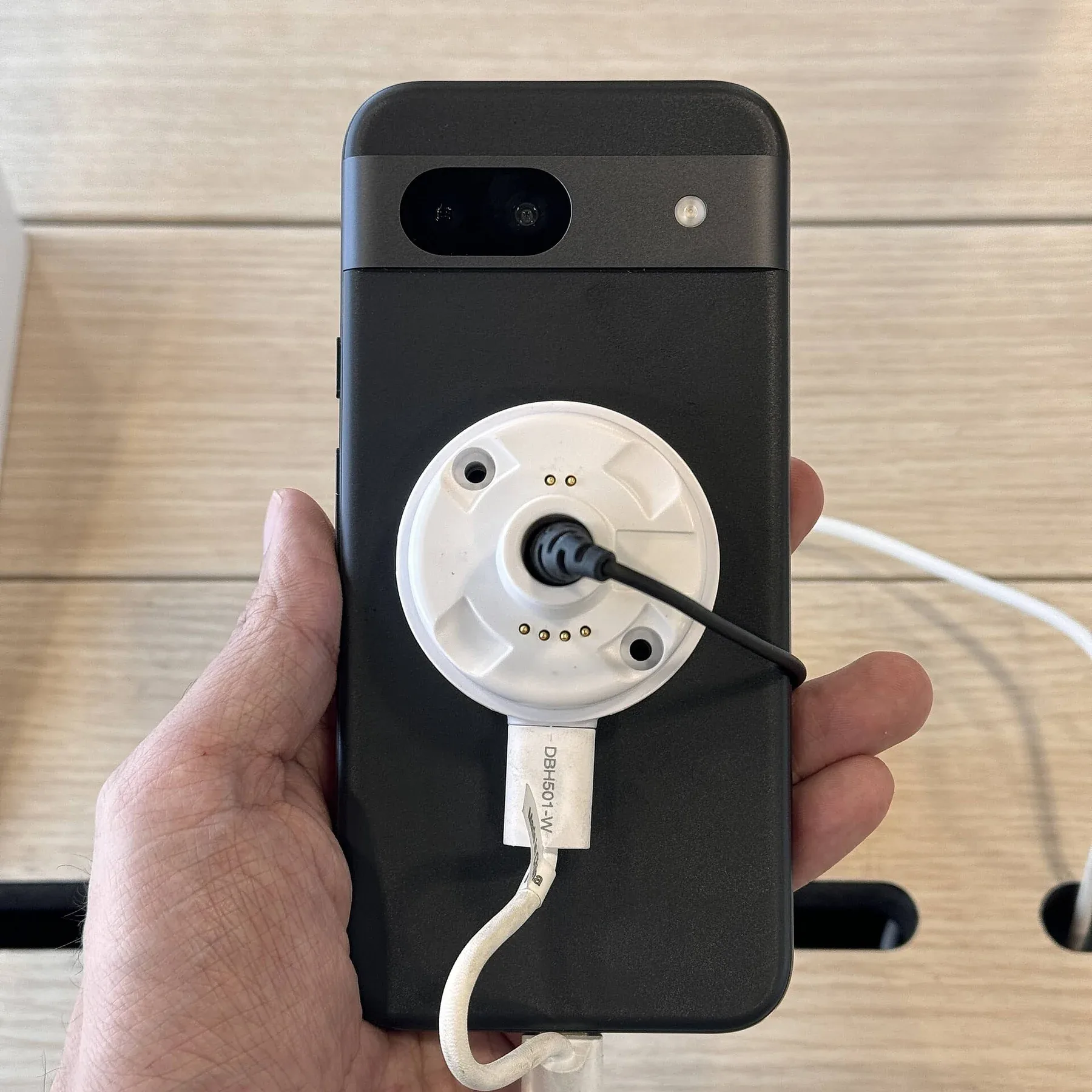Rear view of a real Google Pixel 8a