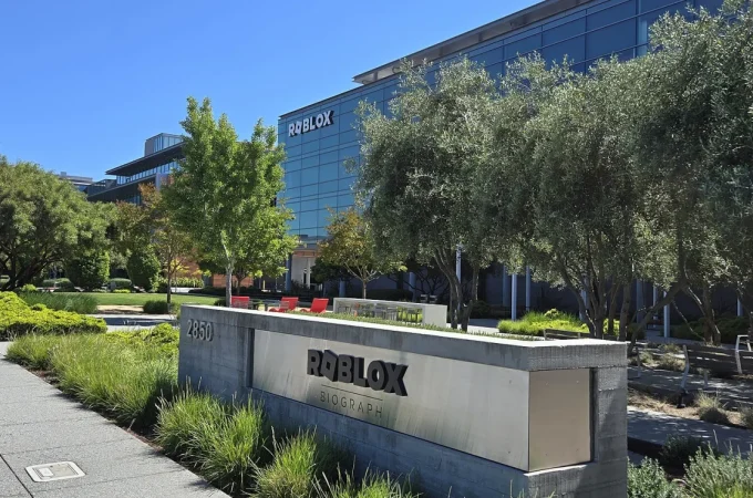 Exterior of a Roblox office building in San Mateo