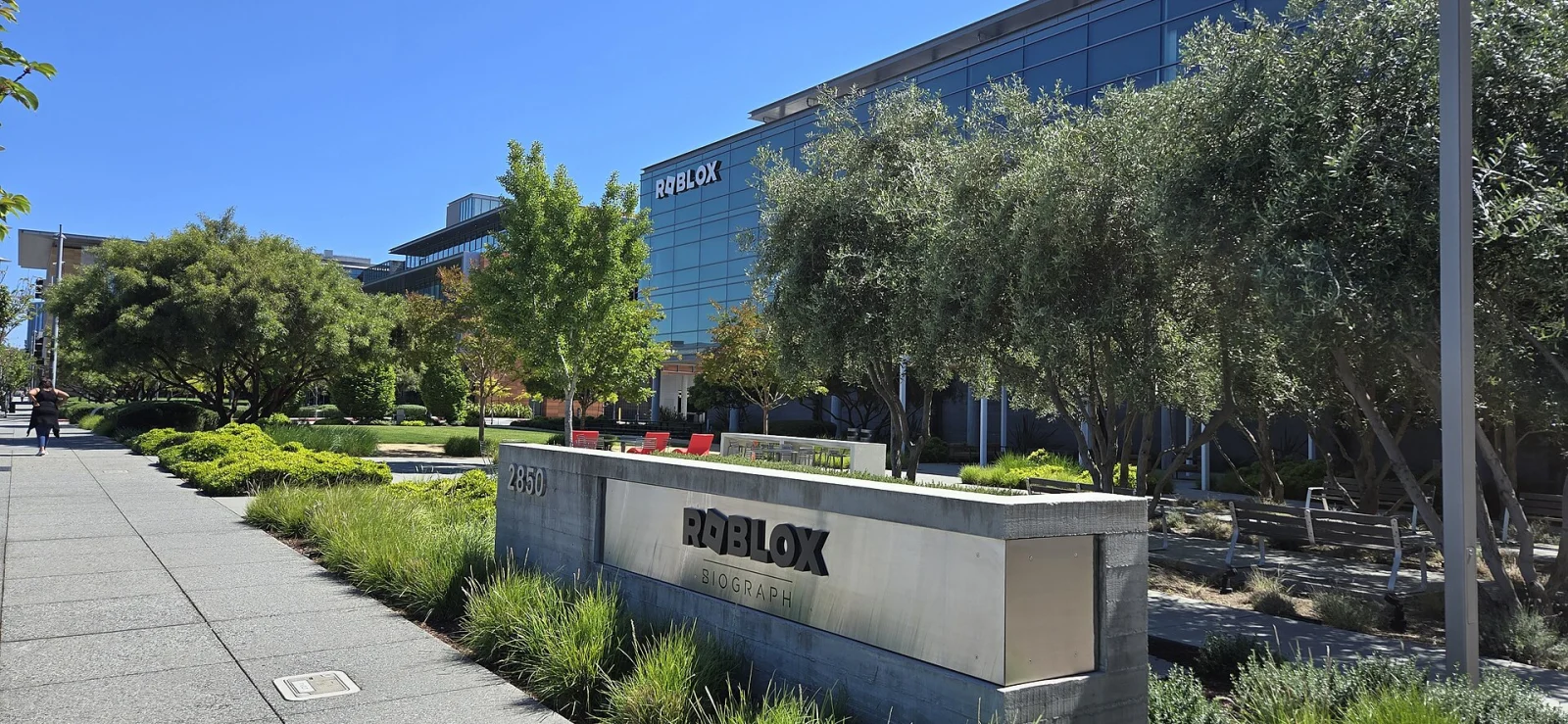 Exterior of a Roblox office building in San Mateo